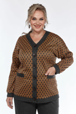 Костюм Элль стиль 2328 графит/охра  фото 2