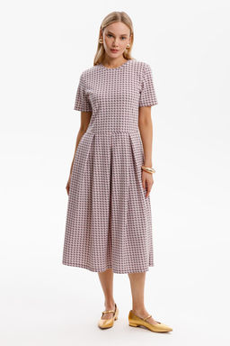 ЕВТ 5053/ретро геометрия платье жен