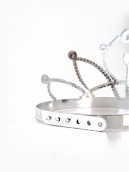 Цена за 2 шт. Корона принцессы для девочки, цвет серебряный