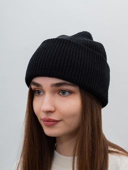 Шапка SEEBERGER арт. 18236-0 TURN-UP BEANIE (черный)