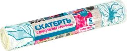 Avikomp скатерть одноразовая 110*180см (5шт) в рулоне "Лилии"