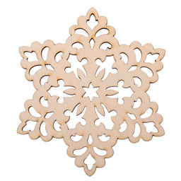 Заготовка для декорирования Mr. Carving ВД-1201 Подвеска новогодняя фанера 0.3 см Снежинка №2 (8х9см.)  фото 2