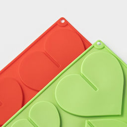 Цена за 4 шт. Форма для шоколада 3D Доляна Сердце, силикон, 17?29 см, 6 ячеек (8.5?6.2 см), МИКС  фото 5