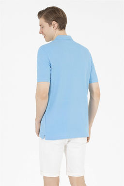 Мужская бирюзовая футболка с воротником поло Basic - U.s. polo assn фото 12