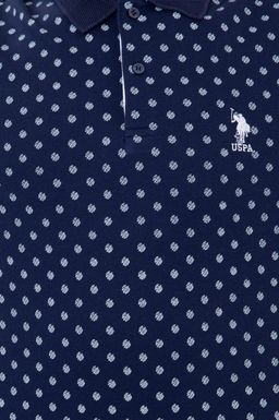 U. S. Polo Assn Мужская темно-синяя футболка с воротником-поло - U.s. polo assn фото 6
