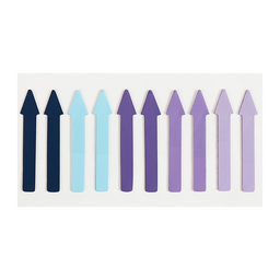 Цена за 2 шт. Блок-закладки с липким краем «Стрелки», 10 цветов по 20 штук, 5×41 мм, пластиковые