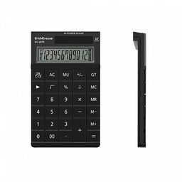 АКЦИЯ Цена за 1 шт. Калькулятор настольный 12-разрядов ErichKrause DC-2675 Classic, черный (в коробке по 1 шт.)  фото 3
