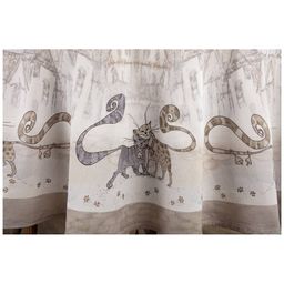 СКАТЕРТЬ КРУГЛАЯ КОТИКИ D185СМ ,БЕЛЫЙ, 100 - Lefard фото 4