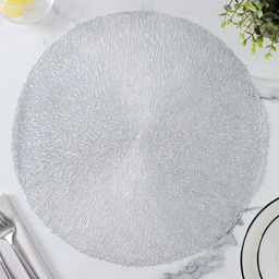 Набор салфеток сервировочных на стол Доляна Соломка, d=38 см, 4 шт, цвет серебряный  фото 10
