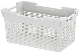 Корзина с крышкой 21 л 45,5*26,5*23,5 см Лофт узкая, светло-серая (модель 562108) - Elan gallery фото 7