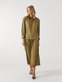 Beli Lastikli Saten Kad?n Etek