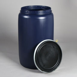 Бочка пищевая, 227 л, пластиковая, с крышкой, не штабелируемая, Open Top Drums