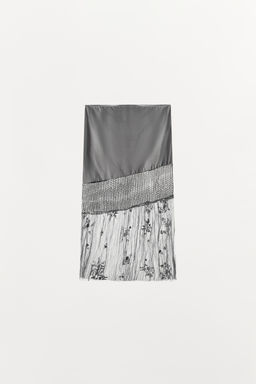 FALDA MIDI COMBINADA LENTEJUELAS / Grises - Zara фото 5