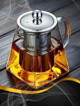 Чайник заварочный AROMA, объем 1 л, из боросиликатного стекла конусообразной формы арт.105039