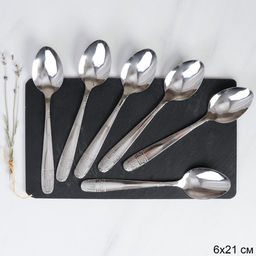 Ложка столовая 6 штук Серебро Рубенс / MJT23 /уп 100/ 410