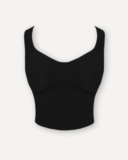 Блузка-топ облегающего покроя из эластичной ткани - Incity фото 2