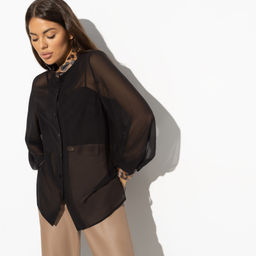 Блуза из полупрозрачной ткани Модное притяжение