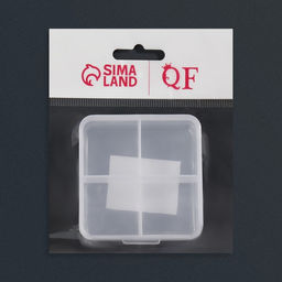 Цена за 3 шт. Органайзер для хранения мелочей, 4 ячейки, 6.7×6.7×2.3 см, прозрачный