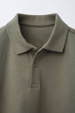 POLO B?SICO PIQU? / Gris oscuro - Zara фото 3