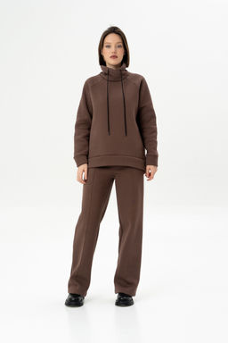 Утепленные брюки Футер 3-х нитка начес, мокко - Solo mio фото 2