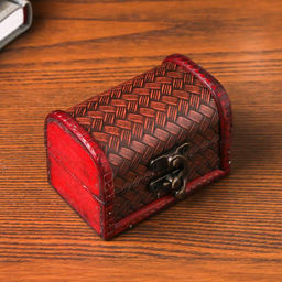 Шкатулка для украшений «Сундучок. Плетёнка », дерево, 6×5×8 см