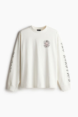 Camiseta de punto con estampado Oversized Fit - H&m фото 6