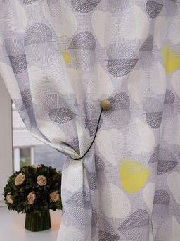 Рогожка Геометрические листочки, ш.1.5м, хлопок-100%, 160гр/м.кв - Купава фото 4