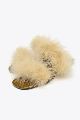 FEATHER STRAP SANDALS - Zara фото 6