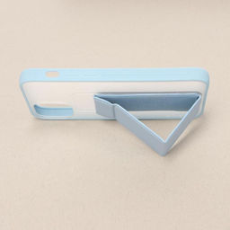 Чехол LuazON для iPhone 12 mini, с ремешком-подставкой, пластиковый, голубой