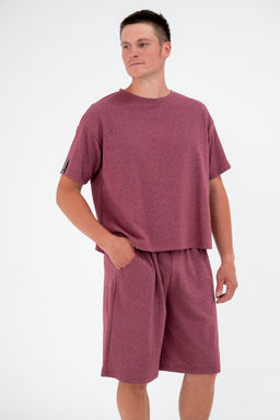 Костюм из футера унисекс бордо-меланж - Амадэль фото 20