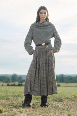 LIMITED EDITION CHECKED DRESS WITH BOX PLEATS - Zara фото 2