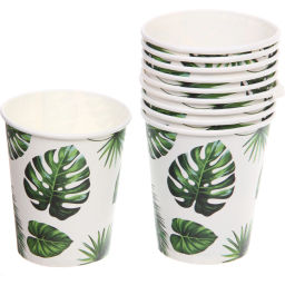 Цена за 6 шт. Стакан бумажный 0,2л в наборе 10 шт "Тропики"