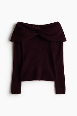 Jersey off-the-shoulder