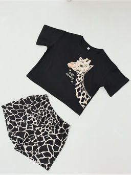 Пижама "Жираф" детская девочка с шортами