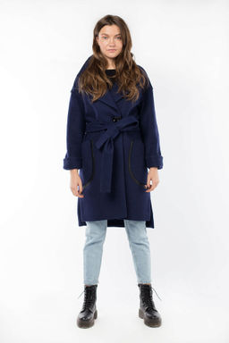 01-09406 Пальто женское демисезонное (пояс) - El podio фото 9