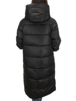 H-2202 BLACK Пальто зимнее женское (200 гр .холлофайбер) - Фабричный китай фото 5