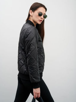 Женский бомбер, куртка. ветровка ED-06 черный - Yollochka фото 5