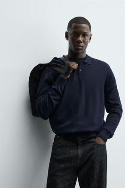 100% WOOL KNIT POLO SHIRT - Zara фото 6