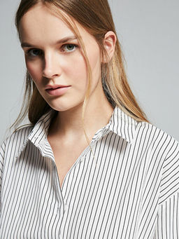 ?izgili Oversize Kad?n G?mlek