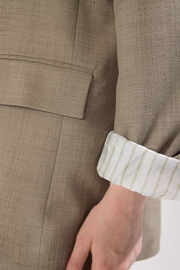 TRENDYOLMILLA Vizon Astar Detayl? Regular Blazer Ceket TWOSS25BC00029 фото 8