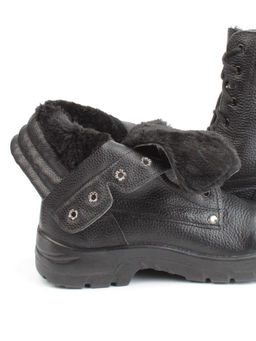 05-9005 BLACK Ботинки зимние мужские (натуральная кожа, искусственный мех) - Фабричный китай фото 2