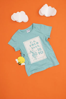 Футболка U.S. Polo Assn зеленая хлопок фото 5