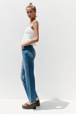 Z.02 STRAIGHT HIGH-WAIST ANKLE JEANS - Zara фото 3