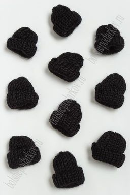 Фурнитура "Шапочка" 3,5*3,5 см (10 шт) SF-3041, черный №4