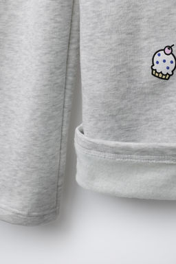 PANTAL?N FELPA WIDE LEG CINNAMOROLL SANRIO / Gris vigor?