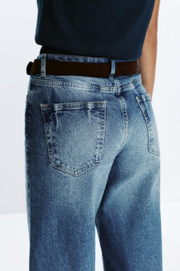 Z.10 HIGH-WAIST BELTED CULOTTES JEANS - Zara фото 7