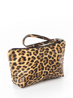 LACCOMA косметичка Бетта-леопард рыжый эко кожа хлопок  фото 4