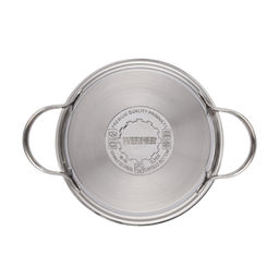 50312 WERNER Кастрюля NICE 18х9см/2,0л со стеклянной крышкой, с индукционным капсульным дном. Материал: нерж. сталь 18/8. Толщина: 0,6мм  фото 4