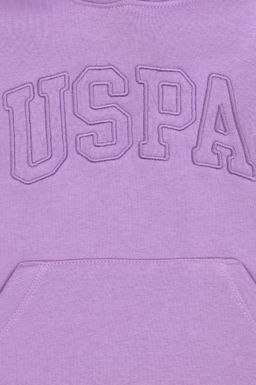 K_z _ocuk Lila Basic Kap__onlu _ardonlu Basic Sweatshirt Sepette S_rpriz _ndirim - U.s. polo assn фото 3