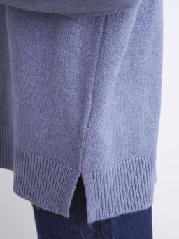 Bisiklet Yaka Oversize Kad?n Triko Tunik